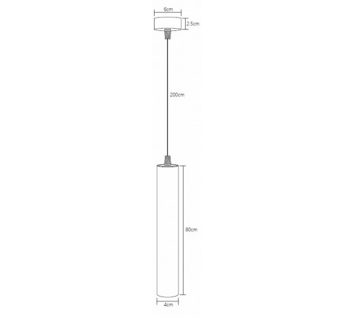 Подвесной точечный светильник Fiberli Tube480WN 12110304