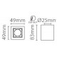 Накладной светодиодный светильник Fiberli XC002-1T(W) 12120203