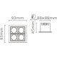 Встраиваемый светильник Fiberli XL003-4T 12130303