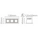 Встраиваемый светодиодный светильник Fiberli XL003-3T(W) 12130305
