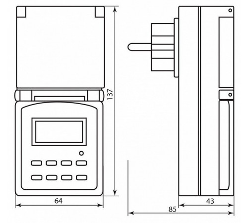 Розетка с таймером Feron TM23 23206