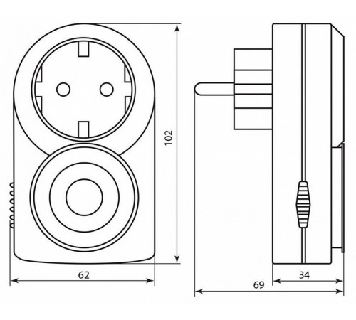 Розетка с таймером Feron TM50 23238