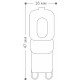 Лампа светодиодная Feron G9 5W 6400K Прямосторонняя Матовая LB-430 25638