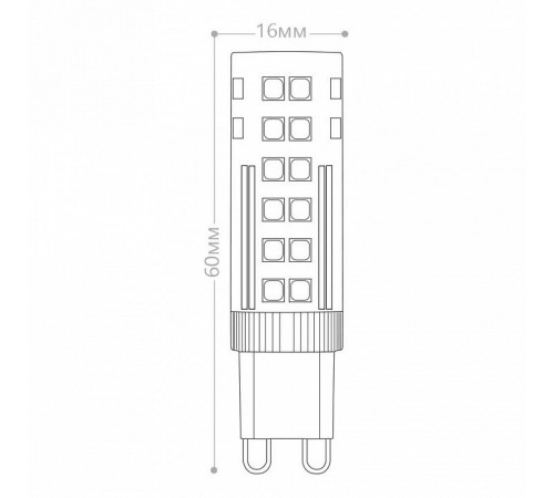 Лампа светодиодная Feron G9 7W 4000K Прямосторонняя Матовая LB-433 25767