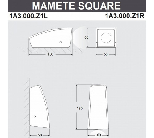 Уличный настенный светильник Fumagalli Mamete 1A3.000.000.LXZ1L