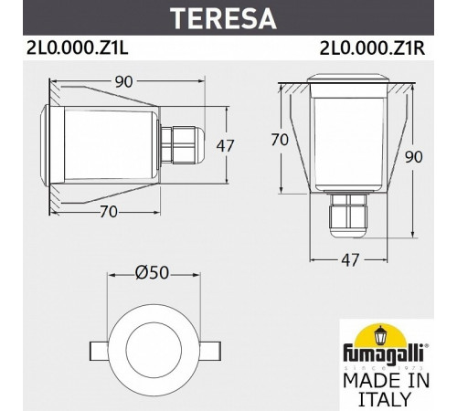 Уличный встраиваемый светильник Fumagalli Teresa 2L0.000.000.LXZ1L Уличный встраиваемый светильник Fumagalli Teresa 2L0.000.000.LXZ1L