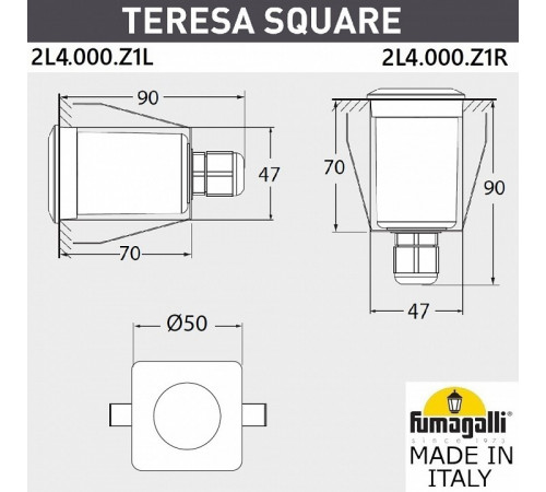 Уличный встраиваемый светильник Fumagalli Teresa 2L4.000.000.LXZ1L Уличный встраиваемый светильник Fumagalli Teresa 2L4.000.000.LXZ1L