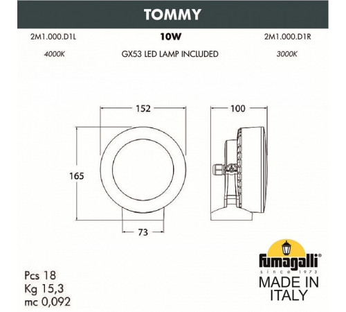 Грунтовый светильник Fumagalli 2M1.001.000.LXD1L