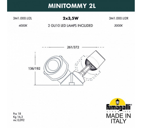 Грунтовый светильник Fumagalli 3M1.001.000.LXU2L