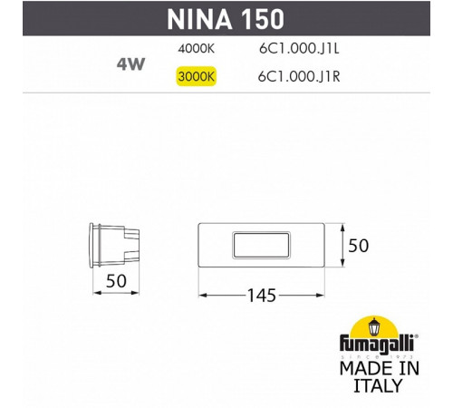 Уличный светодиодный светильник Fumagalli Nina 6C1.000.000.AYJ1L Уличный светодиодный светильник Fumagalli Nina 6C1.000.000.AYJ1L