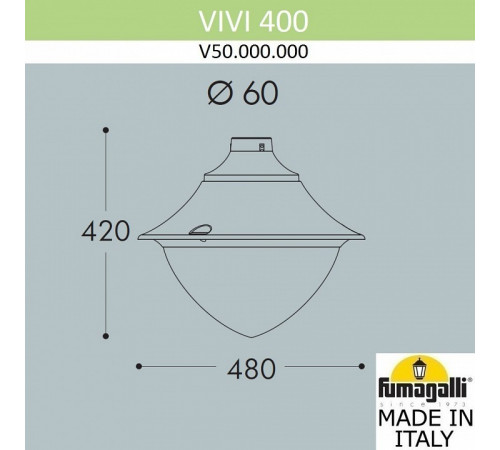 Уличный светильник Fumagalli Vivi V50.000.000.LXD6L