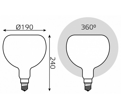 Лампа светодиодная филаментная диммируемая Gauss E27 10W 4100К матовая 1017802210-D Лампа светодиодная филаментная диммируемая Gauss E27 10W 4100К матовая 1017802210-D