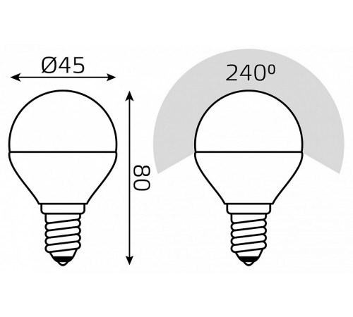 Лампа светодиодная Gauss Basic E14 5,5W 3000K 10531152T Лампа светодиодная Gauss Basic E14 5,5W 3000K 10531152T