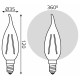 Лампа светодиодная Gauss Filament Elementary E14 12W 4100K 42122
