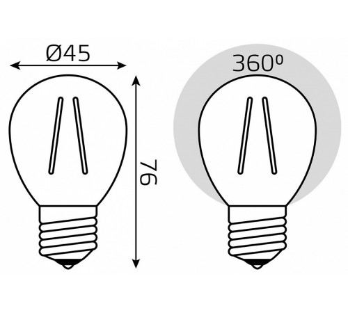 Лампа светодиодная Gauss Filament Elementary E27 10W 2700K 52210 Лампа светодиодная Gauss Filament Elementary E27 10W 2700K 52210
