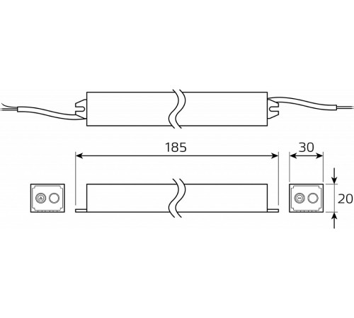Блок питания Gauss Basic 25Вт DC12 IP67 BT521 Блок питания Gauss Basic 25Вт DC12 IP67 BT521