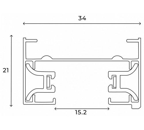 Шинопровод однофазный накладной Hesby Lighting Skylite HSBL_0002