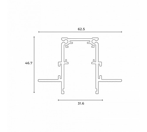 Шинопровод магнитный встраиваемый Hesby Lighting ElDeko HSBL_0060