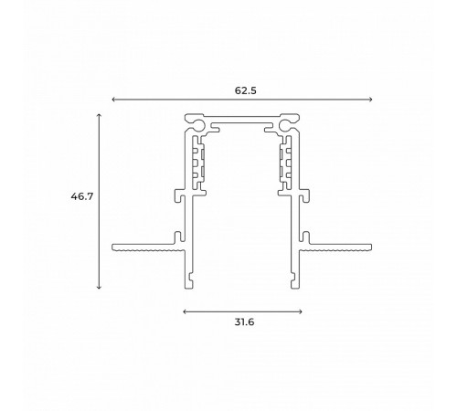 Шинопровод магнитный встраиваемый Hesby Lighting ElDeko HSBL_0061