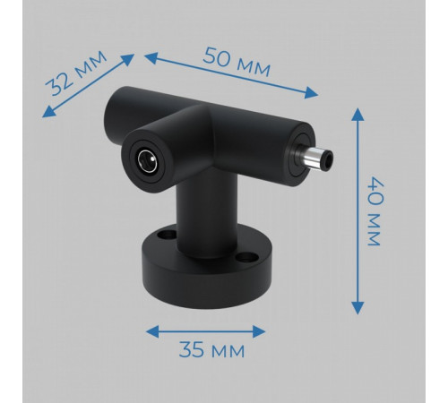 T-соединитель (1-IN, 2-OUT) IMEX Thin & Smart IL.0060.4008-BK T-соединитель (1-IN, 2-OUT) IMEX Thin & Smart IL.0060.4008-BK