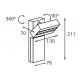 Настенный светильник Italline FOCUS COLD wh/bl/bl dim