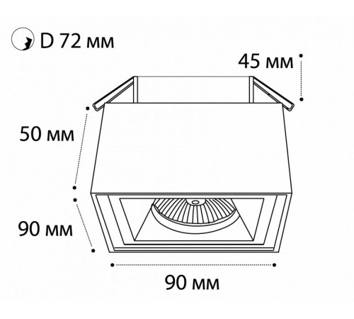 Встраиваемый светильник Italline M01-1017 white