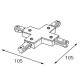 Соединитель крестовой Italline WSO 75 black
