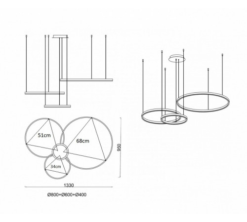 Подвесная люстра Kink Light Тор 08223,36PA(3000K) Подвесная люстра Kink Light Тор 08223,36PA(3000K)