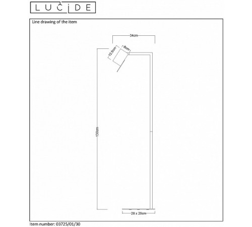 Торшер Lucide Lesley 03725/01/30