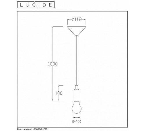 Подвесной светильник Lucide Fix 08408/01/30 Подвесной светильник Lucide Fix 08408/01/30