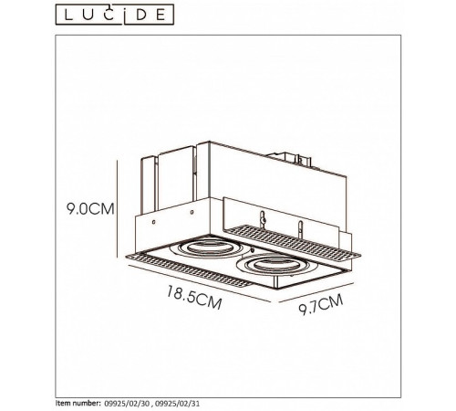 Встраиваемый светильник Lucide Trimless 09925/02/30