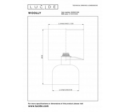 Настольная лампа Lucide Woolly 10516/01/66 Настольная лампа Lucide Woolly 10516/01/66