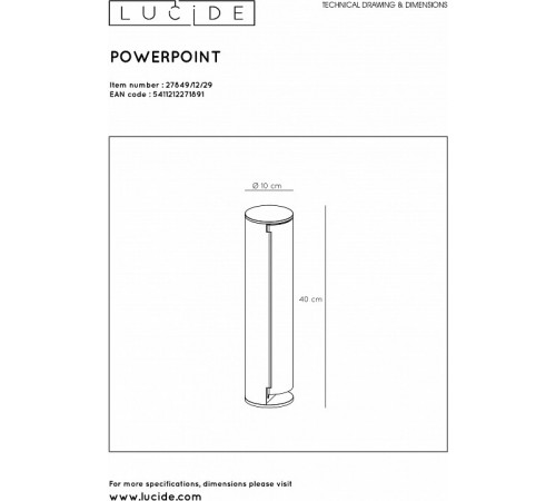 Уличная розетка с заземлением Lucide Powerpoint 27849/12/29 Уличная розетка с заземлением Lucide Powerpoint 27849/12/29