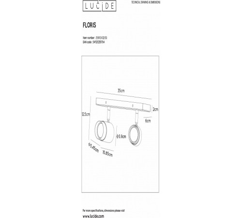 Спот Lucide Floris 35913/02/30 Спот Lucide Floris 35913/02/30