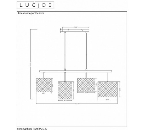 Подвесная люстра Lucide Baskett 45459/04/30 Подвесная люстра Lucide Baskett 45459/04/30