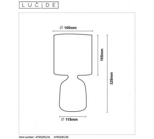 Настольная лампа Lucide Cosby 47503/81/31 Настольная лампа Lucide Cosby 47503/81/31