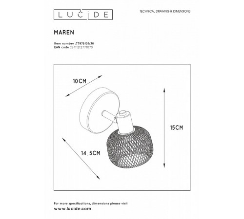 Спот Lucide Maren 77978/01/30 Спот Lucide Maren 77978/01/30