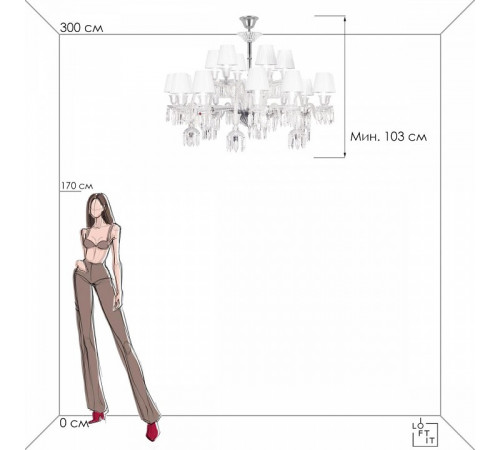 Подвесная люстра Loft IT Flambeau 10209/24 Подвесная люстра Loft IT Flambeau 10209/24