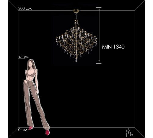 Подвесная люстра Loft IT Mira 10259/1000 Gold Asfour Подвесная люстра Loft IT Mira 10259/1000 Gold Asfour
