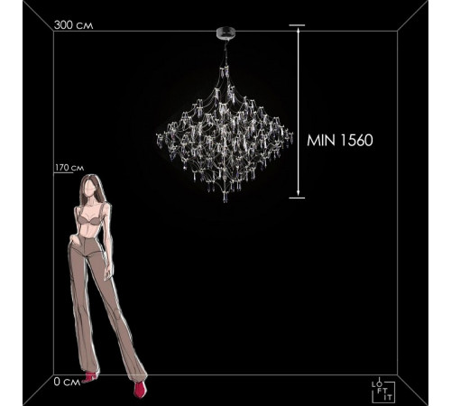 Подвесная люстра Loft IT Mira 10259/1200 Silver Asfour Подвесная люстра Loft IT Mira 10259/1200 Silver Asfour