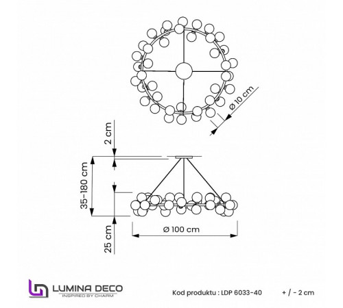 Подвесная люстра Lumina Deco Marsiada LDP 6033-40 BK+MD Подвесная люстра Lumina Deco Marsiada LDP 6033-40 BK+MD