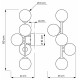 Настенный светильник Lumina Deco Marsiada LDW 6033-5 BK+F.GD