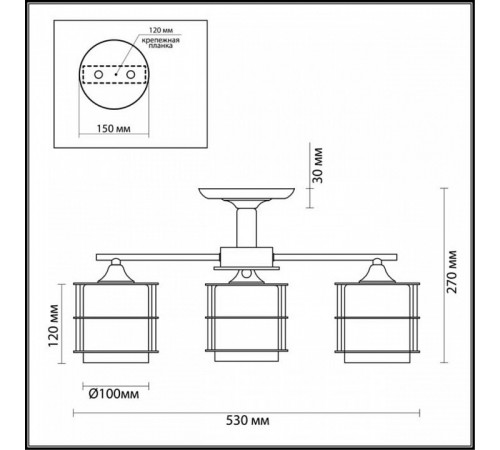 Потолочная люстра Lumion Rotondum 3504/3C Потолочная люстра Lumion Rotondum 3504/3C