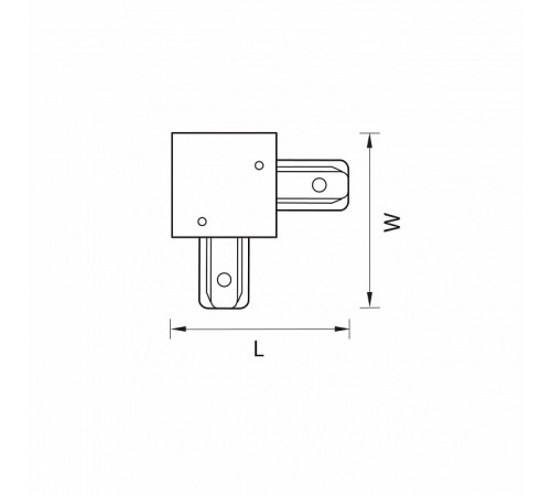 Коннектор L-образный Lightstar Barra 501126 Коннектор L-образный Lightstar Barra 501126