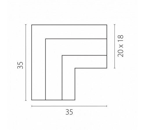 Соединитель L-образный Lightstar Linea 506447 Соединитель L-образный Lightstar Linea 506447