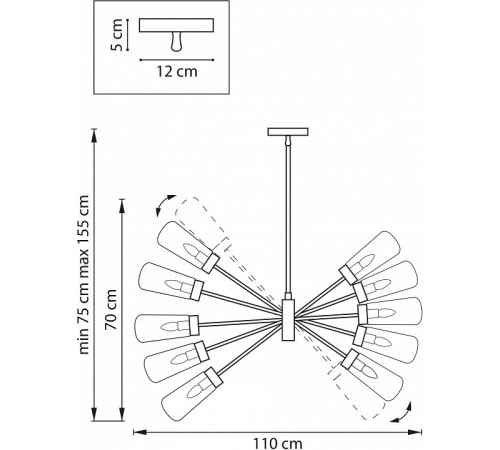 Люстра на штанге Lightstar Crotone 690103
