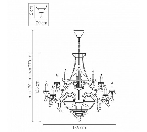 Подвесная люстра Osgona Classic 700511 Подвесная люстра Osgona Classic 700511