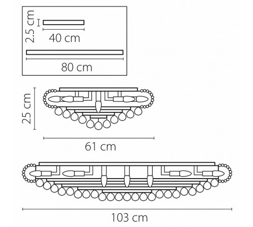 Потолочная люстра Osgona Monile 704214 Потолочная люстра Osgona Monile 704214