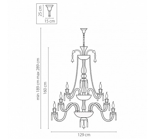 Подвесная люстра Osgona Campana 716364 Подвесная люстра Osgona Campana 716364