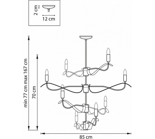 Люстра на штанге Lightstar Ragno 733287